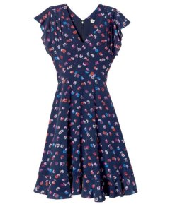 Rebecca Taylor Mia Floral V-Neck Dress