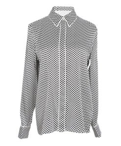 Equipment X Kate Moss Shiloh Star Print Silk Pajama Shirt