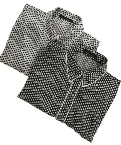 Equipment X Kate Moss Shiloh Star Print Silk Pajama Shirt