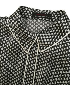 Equipment X Kate Moss Shiloh Star Print Silk Pajama Shirt