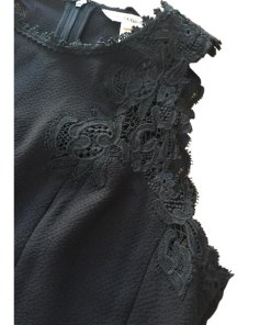 Rebecca Taylor Piqué Lace-Inset Top & Flounce Skirt