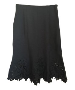 Rebecca Taylor Piqué Lace-Inset Top & Flounce Skirt