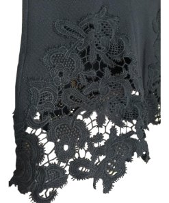 Rebecca Taylor Piqué Lace-Inset Top & Flounce Skirt