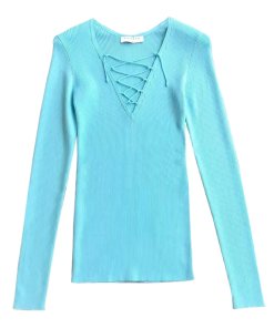 Sandro Sacha Lace-Up Sweater