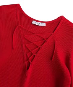 Sandro Sacha Lace-Up Sweater