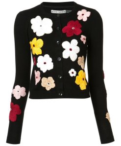 Alice + Olivia Lyndia Floral Embroidered Cardigan