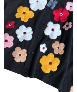 Alice + Olivia Lyndia Floral Embroidered Cardigan