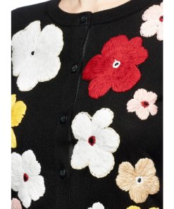 Alice + Olivia Lyndia Floral Embroidered Cardigan