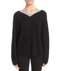 T by Alexander Wang Layered Merino Wool Sweater