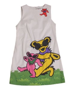 Alice+Olivia Clyde Grateful Dead Bear Sleeveless Shift Dress