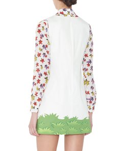 Alice + Olivia Clyde Grateful Dead Bear Sleeveless Shift Dress