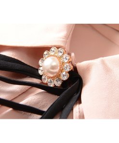 Miu Miu Ruffle Front Silk Crepe de Chine Mini Dress