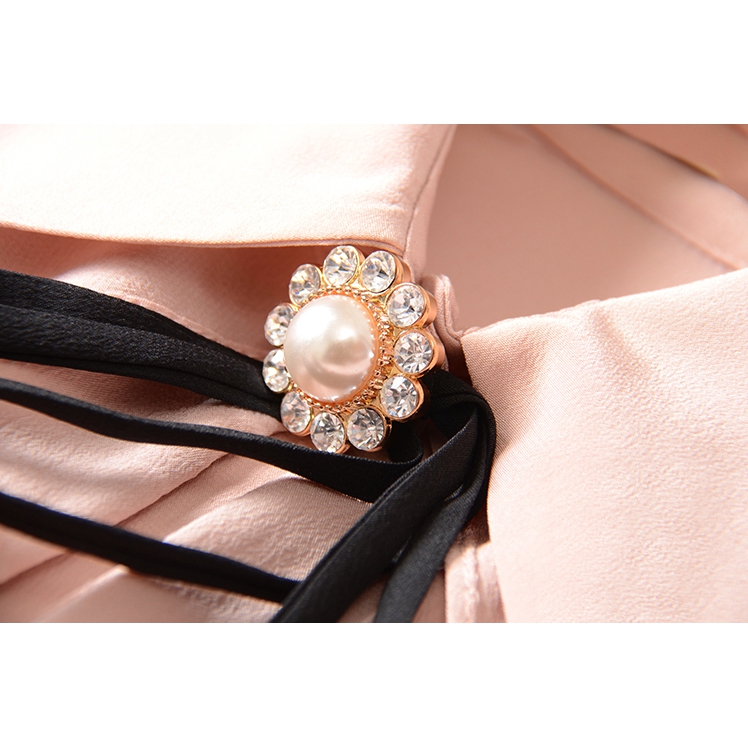 Miu Miu Ruffle Front Silk Crepe de Chine Mini Dress