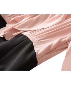 Miu Miu Ruffle Front Silk Crepe de Chine Mini Dress