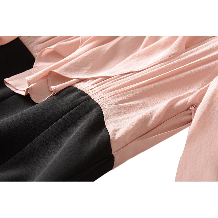 Miu Miu Ruffle Front Silk Crepe de Chine Mini Dress