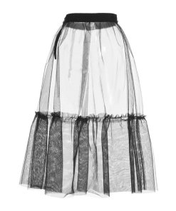MSGM Two-Tier Tulle Midi Skirt