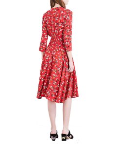 Maje Rayelle Floral Print Crepe Dress