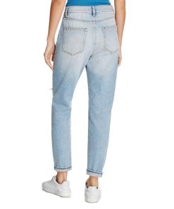 Sandro Monaco Embellished Patch Straight Leg Jeans