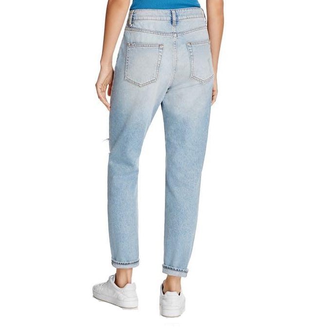 Sandro Monaco Embellished Patch Straight Leg Jeans