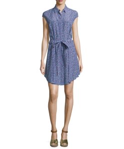 Tory Burch Gigi Printed Mini Shirtdress