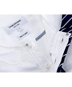Thom Browne Buttoned Tie Shirtdress