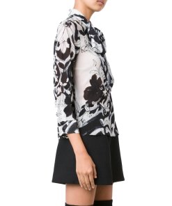 Alice + Olivia Decostroll Silk Blend Blouse