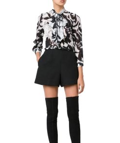 Alice + Olivia Decostroll Silk Blend Blouse