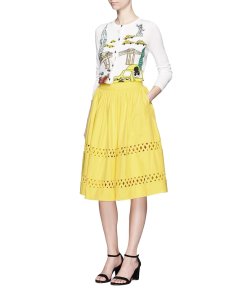 Alice + Olivia Stacey in NYC Mix Embroidery Cardigan