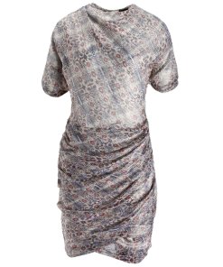 Isabel Marant Liz Draped Printed Mini Dress