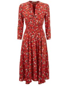 Maje Rayelle Floral Print Crepe Dress