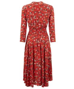Maje Rayelle Floral Print Crepe Dress