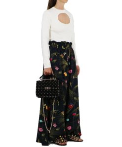 Proenza Schouler Circle Cut-Out Cropped Sweater