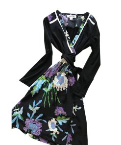 Diane von Furstenberg Curson Floral Banded Wrap Dress