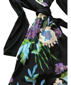 Diane von Furstenberg Curson Floral Banded Wrap Dress