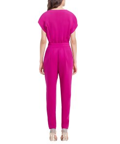 Diane von Furstenberg Emerson Crepe Surplice Jumpsuit