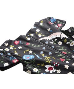 Alice + Olivia Ellen Embroidered Short-Sleeve Dress