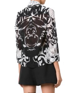 Alice + Olivia Decostroll Silk Blend Blouse