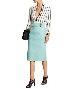 Balenciaga Striped Silk Jersey Cardigan