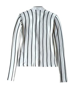 Balenciaga Striped Silk Jersey Cardigan