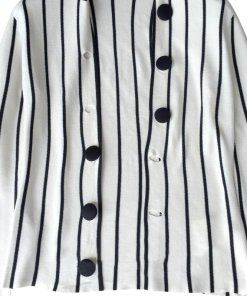 Balenciaga Striped Silk Jersey Cardigan