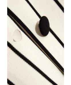 Balenciaga Striped Silk Jersey Cardigan