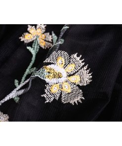 Maje Janvier Embroidered Tulle Floral Maxi Skirt