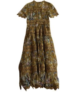 Zimmermann Tropicale Tiered Crinkle Dress