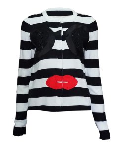 Alice + Olivia Stace Face Stripe Cardigan