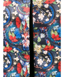Alice + Olivia Floral Print Combo A-Line Dress