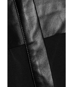 IRO Barper Leather-Top Silk Blouse