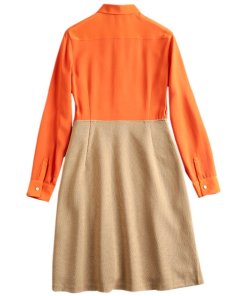 3.1 Phillip Lim Crepe Hopsack Combo Button Shirtdress