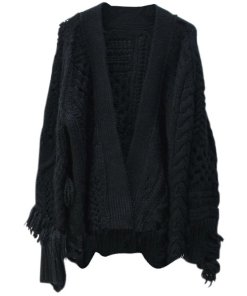 Zadig & Voltaire Distressed Wool Blend Cardigan