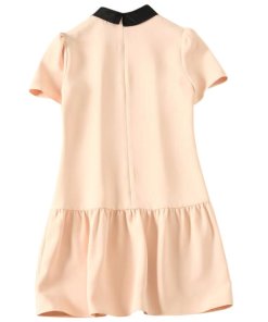 RED Valentino Tie Neck Ruffle Hem Dress