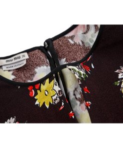 Miu Miu Floral Printed Crepe Dress